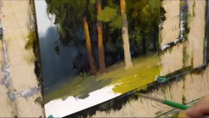Художник Алексей Епишин. Сосны в лучах вечернего солнца