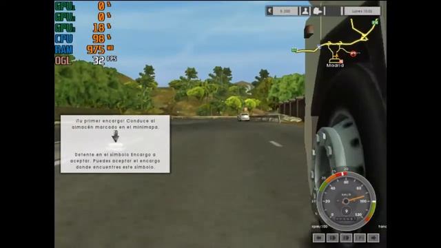 AMD E1-2100@1.0 Ghz + HD8210(Euro truck simulator ETS) Recording with fraps смотреть онлайн
