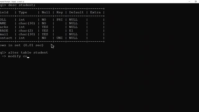 How to Remove NOT NULL constraint from a column of a predefined TABLE in MySQL | ORACLE SQL