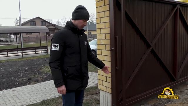 Забор из металлопрофиля, калитка и ворота откатные. смотреть онлайн