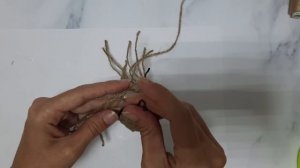 Корзинка для куклы из шпагата