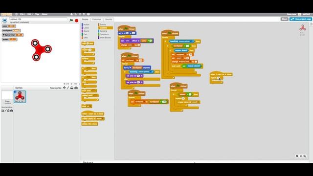 Advanced Scratch Tutorial: FIDGET SPINNER Game! смотреть онлайн