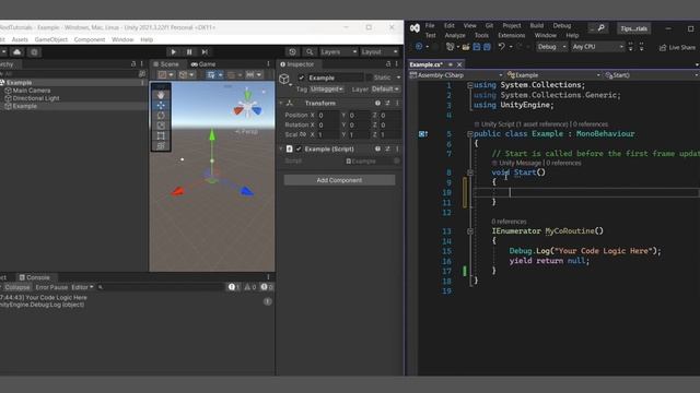 Modify your Start function and convert it into a coroutine for Unity to execute automatically