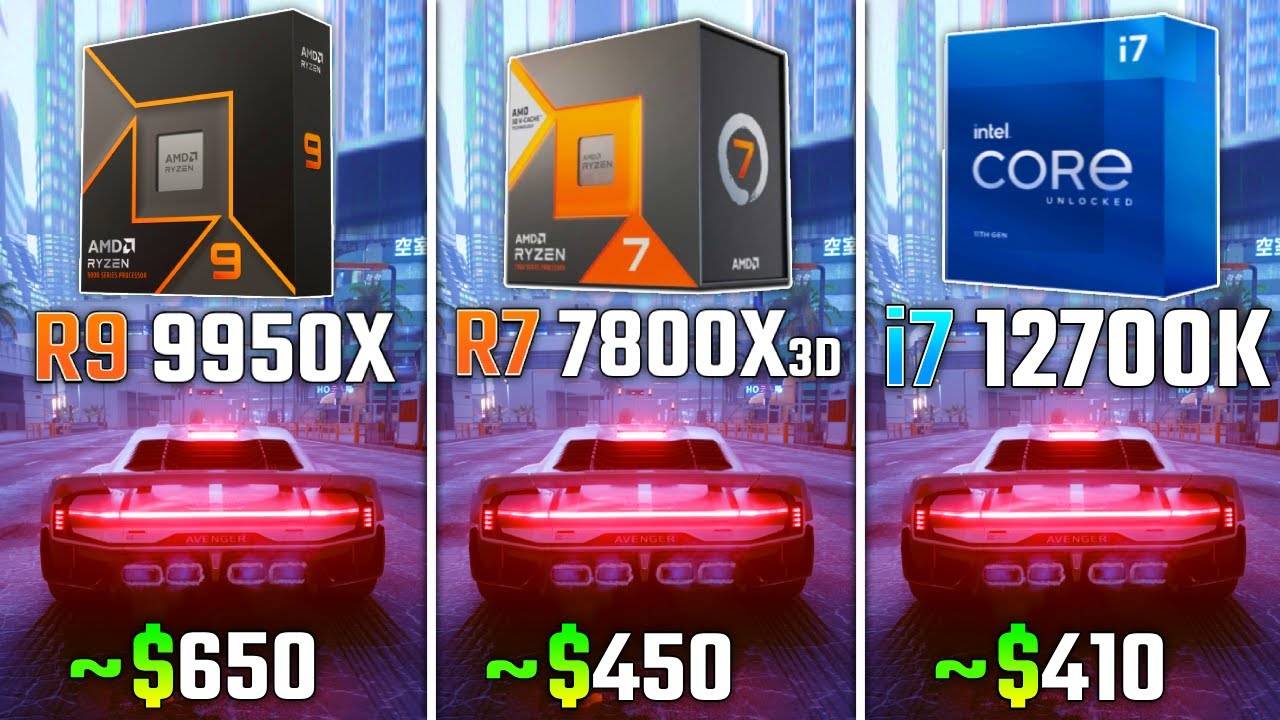 Ryzen 9 9950X - Ryzen 7 7800X3D - Intel i7 12700K | RTX 3090 Ti  | 6 игр | 2160p (4K)