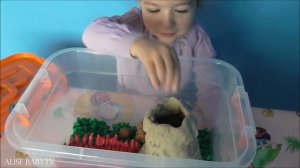 ?СЕНСОРНАЯ КОРОБОЧКА и ИЗВЕРЖЕНИЕ ВУЛКАНА сюрприз. Развивающее видео для детей