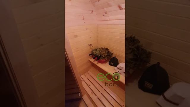 Видеоотзыв и обзор бани нашего клиента Андрея 6*2,4*2,2. Классная планировка бани КВАДРО. ЭКОБАНИ