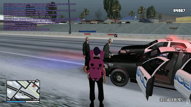 Остановка превышенного риска 10-66 | LVPD | MTA RP смотреть онлайн