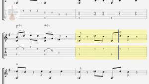 (Finger Style Tab) Johnny B. Goode Guitar Lick (Back To The Future OST) / 핑거스타일 쉬운기타타브악보