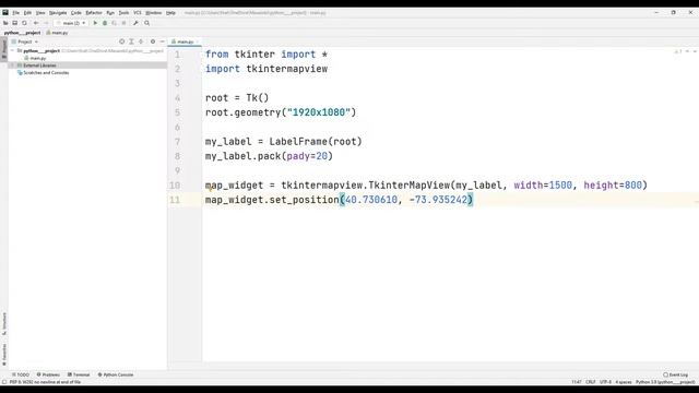 Add Map To Your Desktop App - Python Tkinter