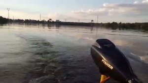 испытание лодочного мотора Fisher 55
