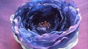 МК - простой цветок из органзы ///  Master Class - Flower Organza