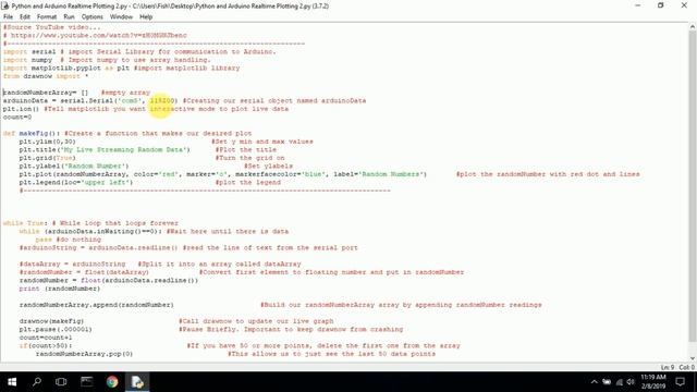 Arduino & Python communication w/Real-Time Plotting & 3D Modeling
