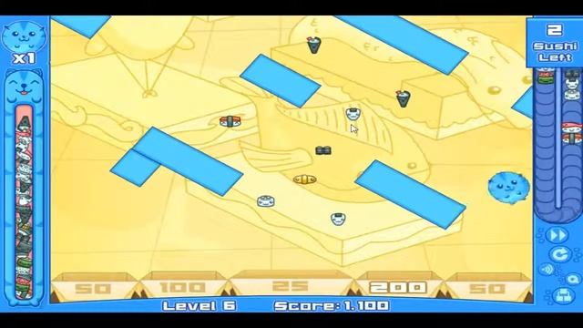 играем в игру sushi cat (часть 1) смотреть онлайн