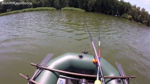 Ловля отличного карася с лодки на болонку и боковой кивок.