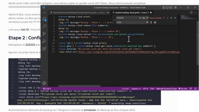 Mikrotik cloud backup Telegram - Partie 2