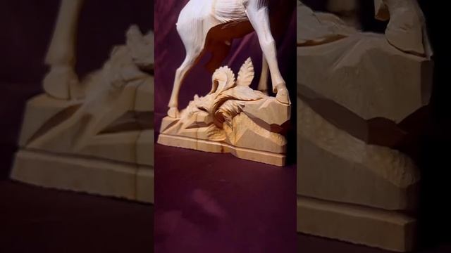 Резьба по дереву| олень из дерева| woodcarving