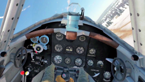 Вылет на истребителе Yak-3 в VR шлеме в War Thunder.
