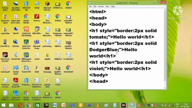 HTML Border color/@B.k Misc