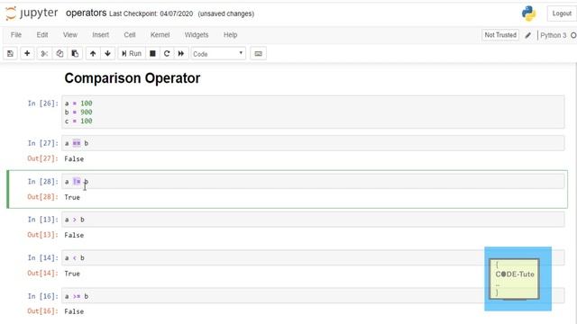 Python comparison operators | part 4 | basics of python |Absolute beginner смотреть онлайн