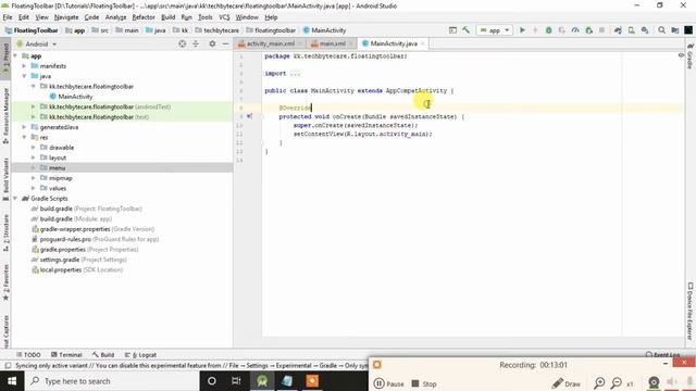 Android Development Tutorial : Floating Toolbar