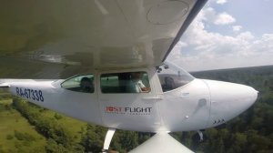 Полет на самолете Cessna-182. Аэродром Ватулино