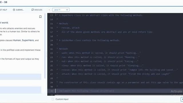 coding practice - 38 java fundamentals QA automation Testing NXTWAVE | shapes | spider man