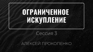 3 - Ограниченное искупление ｜ Алексей Прокопенко ｜ Сессия 3