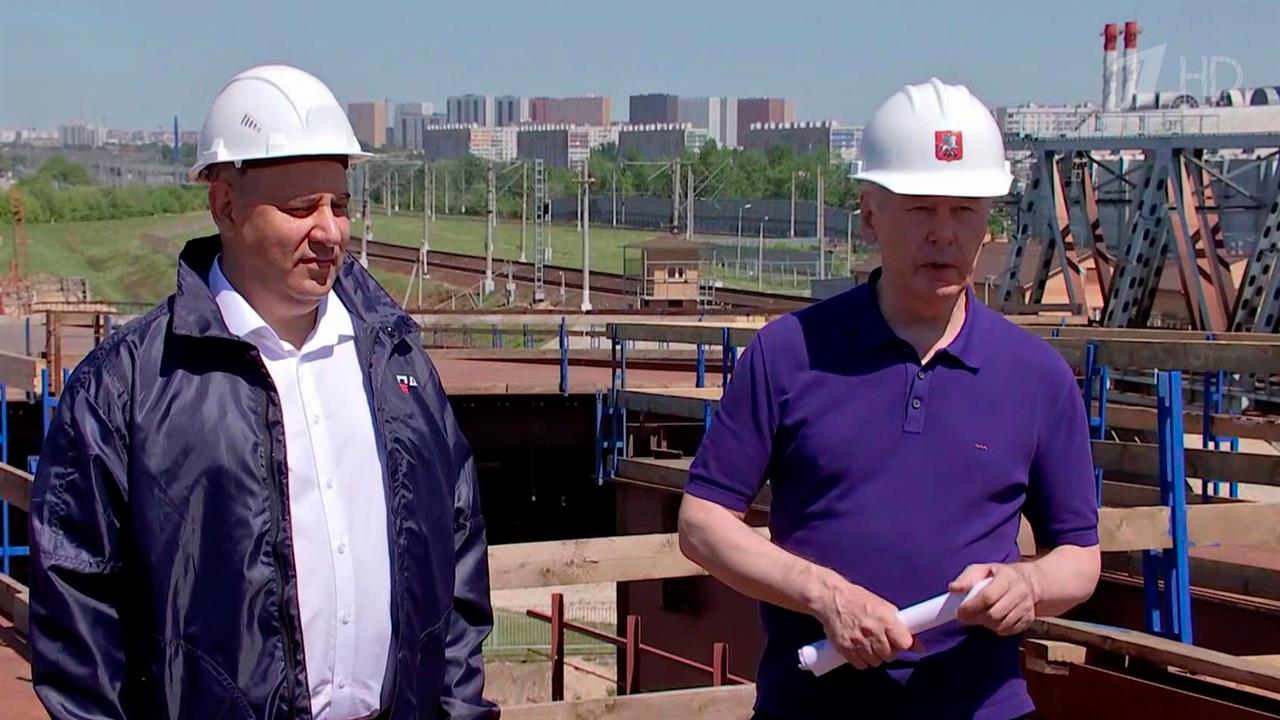 Мэр Сергей Собянин осмотрел ход строительства Московского скоростного диаметра