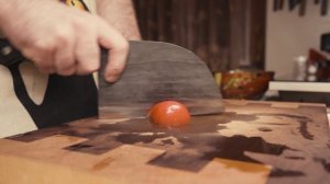 Сербский нож. Вся правда. Приготовление салата с мясом.