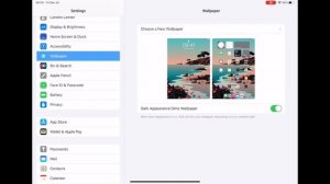 HOW TO ENABLE OR DISABLE DARK APPEARANCE DIMS WALLPAPER IN IPADOS 15