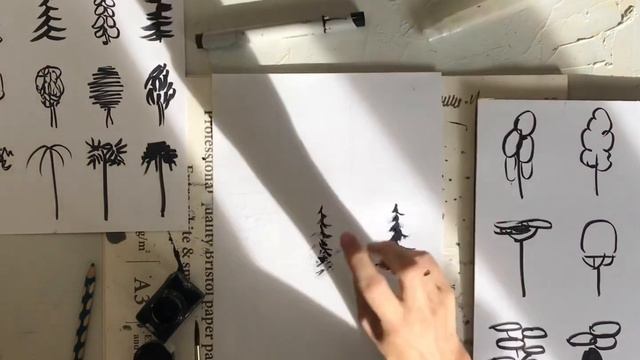 Скетчинг брашпеном и чернилами смотреть онлайн