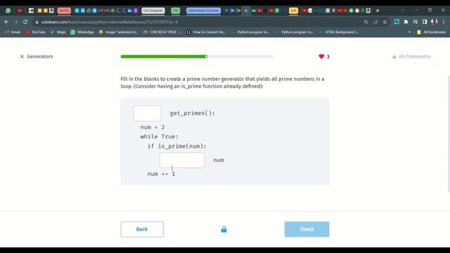 13 Generators | Python Intermediate | Sololearn