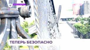 После трагической гибели человека убрали металлические штыри на виадуке в пригороде Владивостока