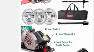 Электрическая мини-циркулярная пила с лазером 120 ВHYCHIKA 500 Вт