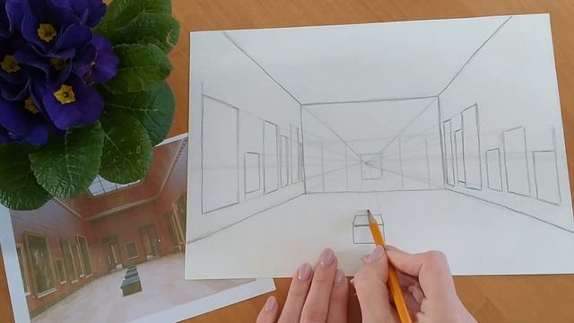 6 клас Інтер'єр: Фронтальна перспектива. Образотворче мистецтво смотреть онлайн