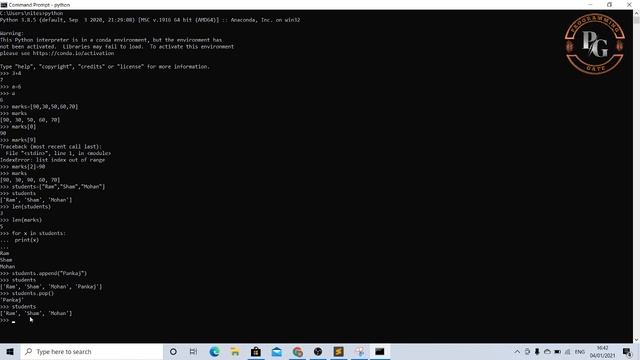Array in Python Language (in hindi) | Programming Gate
