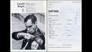 Leonid Kogan, Violin Concerto Shostakovich, Concerto N  1 Op  77 Sept,12, 1961 Radio Roumania