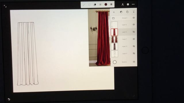 Infinite Painter. Рисуем фактуры тканей