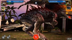 Индоминус 40 уровня против 9 Динозавров Jurassic World The Game прохождение на русском