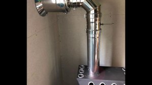 Из архивов печного дела... монтаж печи Профессор Бутаков с дымоходом Феррум