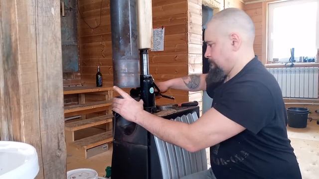 Прогорел шибер печи Огонь Батарея. Замена. смотреть онлайн