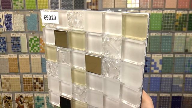 Бежевая мозаика из стекла и металла смотреть онлайн