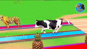 Cow Mammoth Elephant Tiger Gorilla Guess The Right Door ESCAPE ROOM CHALLENGE Animals Tire Game
