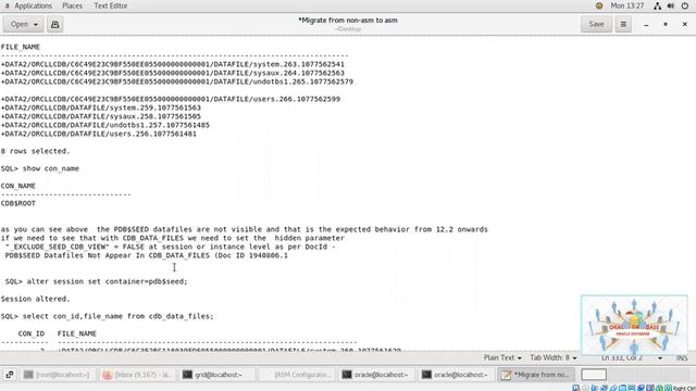 Migrating 12 2 CDB to ASM online - Cp11- L2 смотреть онлайн