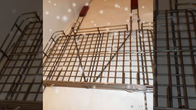 Решетка для гриля и барбекю из нержавеющей стали. смотреть онлайн