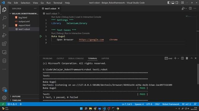 Belajar Robot Framework - Setup Web Automation Test