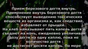 Лечение и применение березового дегтя от всяких недугов.