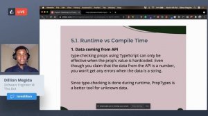 TS Meetup #5.5  - Dillion Megida - PropTypes vs TypeScript