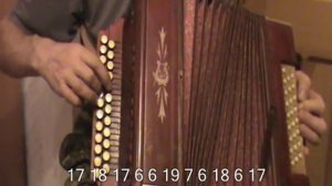 А ты опять сегодня не пришла... С нотами в цифрах. Играй гармонь.