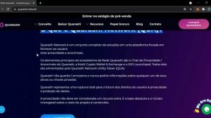 Comentário sobre o projeto Quarashi Network & Quarashi wallet